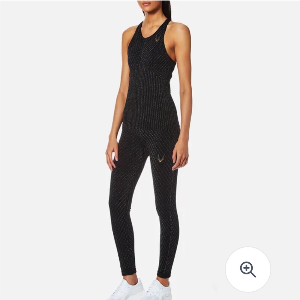 Black Women's Sleeveless Top/legging set